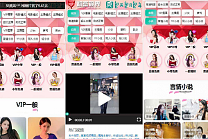 全新开发苹果CMS源码 引流吸粉视频 两种播放模式 仿抖音快手直播