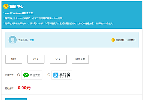 HTML在线支付 用户充值中心 支付页面 源码