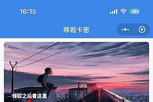 自助发卡小程序系统/多种卡密领取模式/流量王